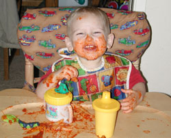 Cole LOVES Spaghetti !