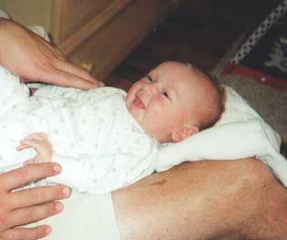 On uncle Andy's lap