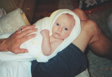 Just after bath time