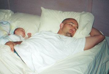 Sleeping with daddy (the same way :-)